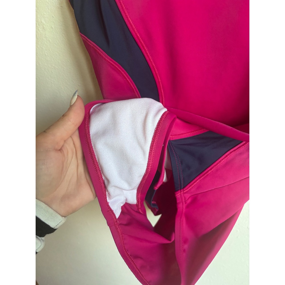 Nike Womens Colorblock One Piece Swimsuit Fuchsia Pink Navy NESS7358 Large - Picture 4 of 7